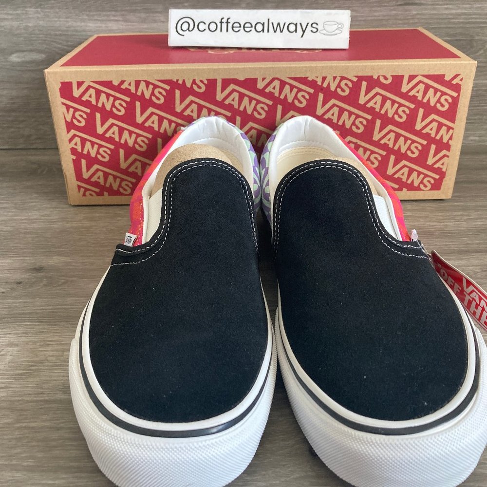 Vans Slip-On Twist Warp Checker Black Paprika NWB - Picture 2 of 10